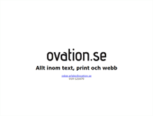 Tablet Screenshot of ovation.se